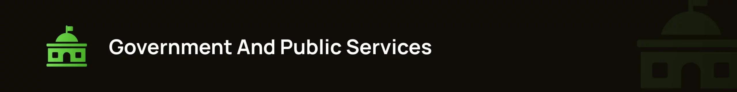 government and public services