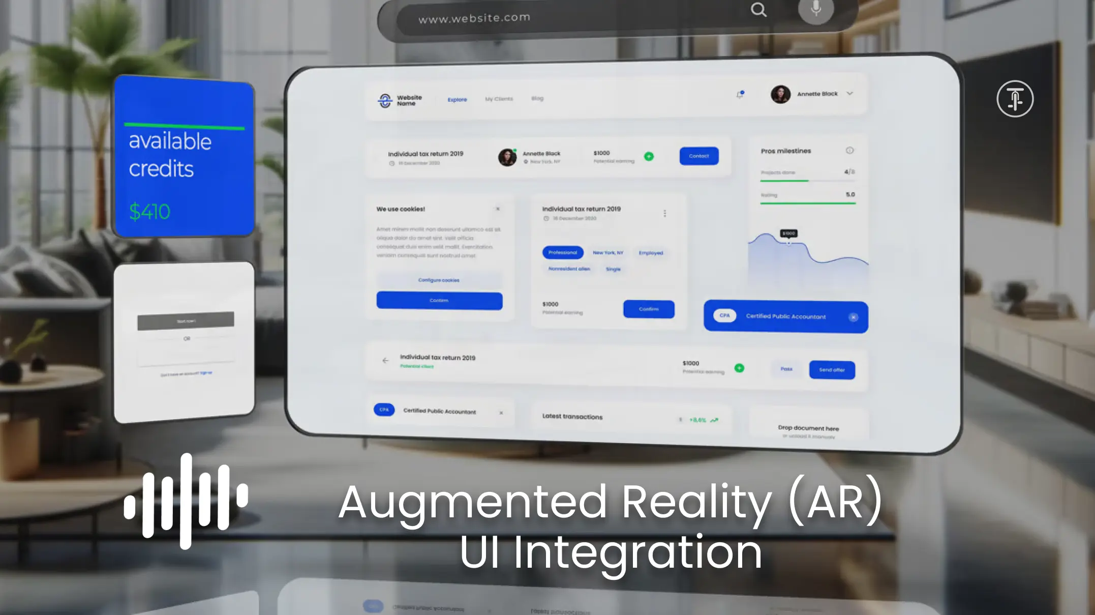 Augmented Reality (AR) UI Integration